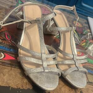 Loeffler Randall Elena Sandal in Silver Size 6.5 🔥